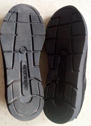 Черные замшевые кроссовки - туфли grunland vera pelle (италия), 37 р (24-24,5 см)3 фото