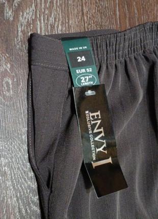 Стильные новые классические брюки в полоску р.24 / 52 английская3 фото