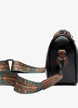 Сумка жіноча кросбоді чорна, сумочка через плече, клатч6 фото