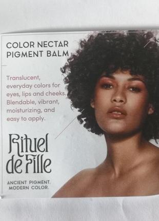 Тени румяна помада rituel de fille colour nectar pigment balm bee в оттенке sting, 1 гр.4 фото