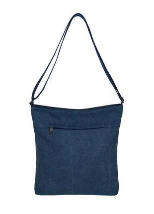 Сумка на плече текстильна. жіноча сумка а4. синя сумка з принтом америка3 фото