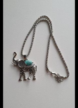 Красивая подвеска слон с бирюзой9 фото