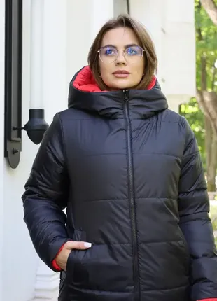 Зимний двухсторонний пуховик куртка2 фото