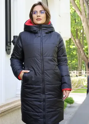Зимний двухсторонний пуховик куртка4 фото