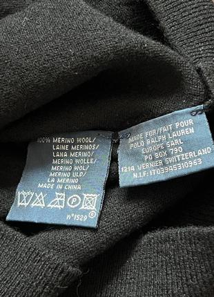 Шерстяной свитер polo ralph lauren оригинальный черный5 фото