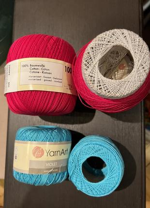 Вʼязальні нитки для вʼязання крючком yarn art1 фото