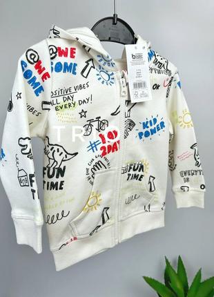 Дитяче худі / толстовка / кофта george з начосом на блискавці від 80-86 см