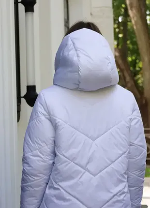 Зимний двухсторонний пуховик куртка белая большие размеры2 фото