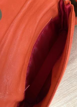 Персикові шкіряні туфлі на каблуку 27см 41 розмір + клатч7 фото