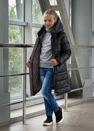Зимове пальто "поліна" на дівчинку, розміри на зріст 134- 1644 фото