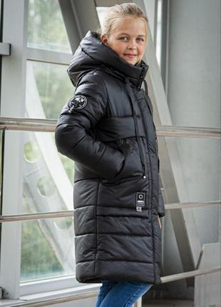 Зимове пальто "поліна" на дівчинку, розміри на зріст 134- 1642 фото