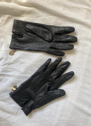 Кожаные перчатки перчатки moschino2 фото