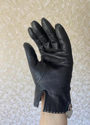 Кожаные перчатки перчатки moschino4 фото