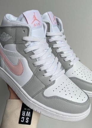 Jordan 1 retro custom light grey/smoke white