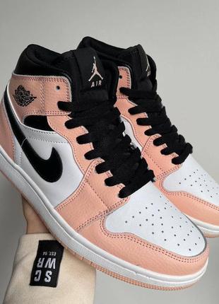 Nike air jordan 1 retro mid pink quartz