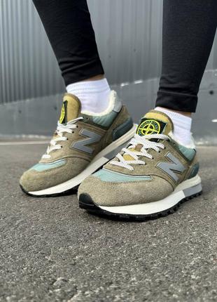 Кроссовки new balance 574 stone island4 фото