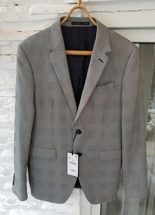 Піджак у чорно білу клітку (glen plaid) rrp 80 фунтів zara coolmax