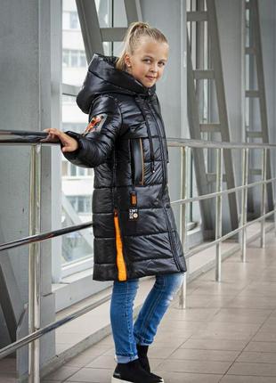 Зимове пальто "жасмін" на дівчинку, розміри на зріст 134- 1642 фото