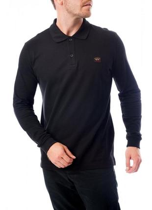 Лонгслів\кофта paul & shark black long sleeve polo