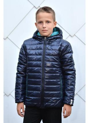 Демисезонная куртка двусторонняя для мальчиков и подростков «арсен - 3», размеры на рост 110 - 1587 фото