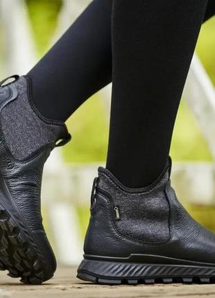 Кожаные женские ботинки челси ecco exostrike gore-tex5 фото