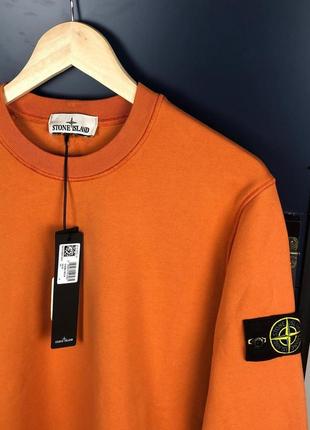 Stone island оранж crewneck sweatshirt2 фото