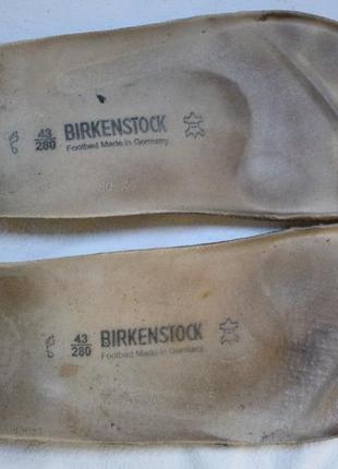 Кожаные ортопедические стельки устілки birkenstock р. 43 28,5 см