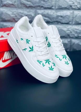 Кроссовки женские найк белые на высокой подошве nike air force 1 stoner edition airforce military5 фото