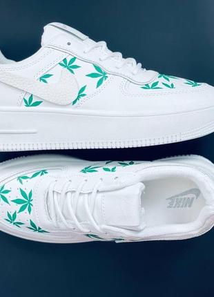 Кроссовки женские найк белые на высокой подошве nike air force 1 stoner edition airforce military7 фото