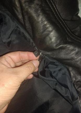 Вінтажна класична шкіряна куртка 48-50 розмір (оверсайз)6 фото
