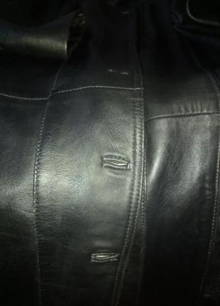Вінтажна класична шкіряна куртка 48-50 розмір (оверсайз)9 фото