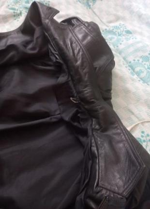 Вінтажна класична шкіряна куртка 48-50 розмір (оверсайз)7 фото