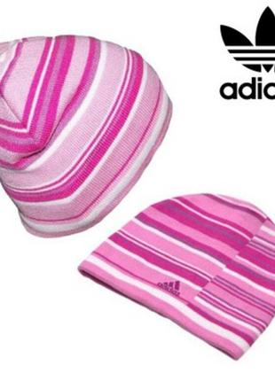 Стильная шапка adidas stripy beanie