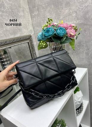 Черная практичная стильная базовая сумочка2 фото