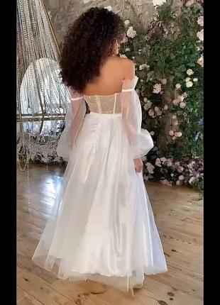 Роскошное платье - корсет на свадьбу, роспись