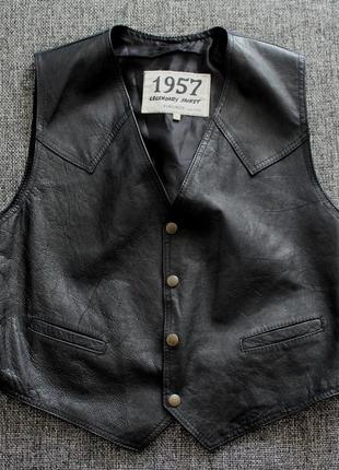 Жилетка шкіряна мото 1957 legendary jacket firenze оригінал made in italy