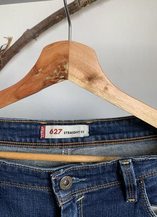 Темно синие джинсы клеш levis 627 straight fit9 фото