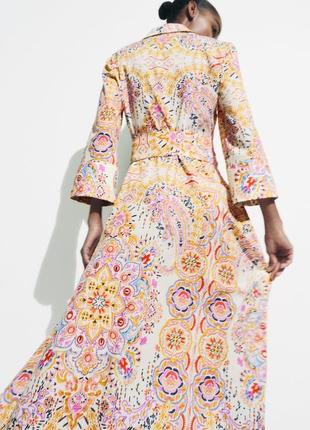 Zara платье рбашка с принтом 100% хлопок6 фото