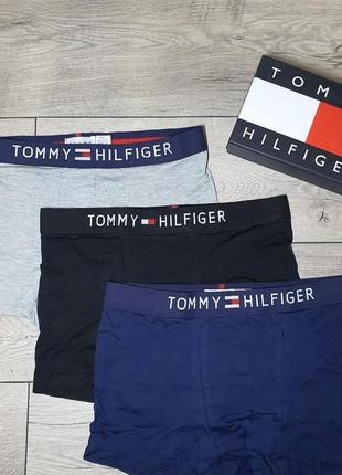 Чоловічі труси tommy hilfiger у подарунковій упаковці / комплект 3 шт на подарунок4 фото