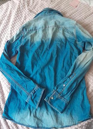 Сорочка рубашка джинсова6 фото