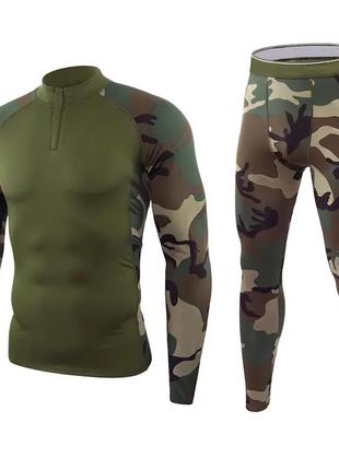 Чоловіча термобілизна a173 green cp 3xl тепла зимовий комплект