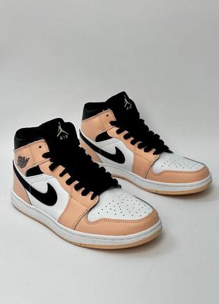 Nike air jordan 1 mid (peach)4 фото