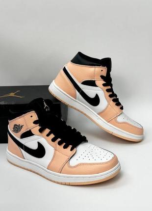 Nike air jordan 1 mid (peach)3 фото