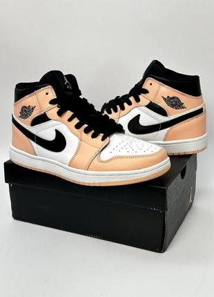 Nike air jordan 1 mid (peach)2 фото
