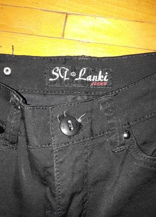 Класичні штани, джинси чорні прямі класичні приталені, джинсові штани sa lanki jeans3 фото
