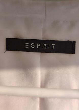 Элегантный жакет пиджак esprit молочного цвета без застежки6 фото