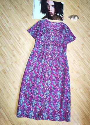 Ethos коттоновое платье цвета фуксии в цветочный принт, u9161 фото