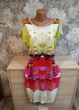 Piu &amp;piu женское платье размер m разноцветные