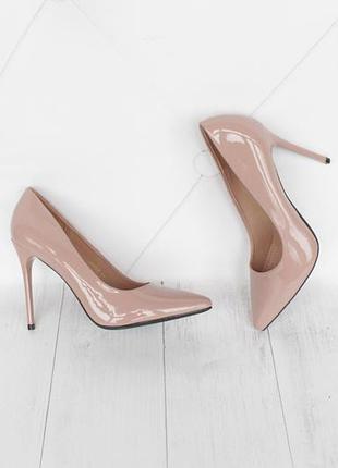 Нюдові, бежеві туфлі, човники 40 розміру