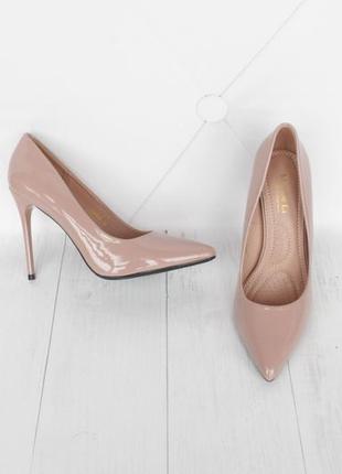 Нюдові, бежеві туфлі, човники 40 розміру